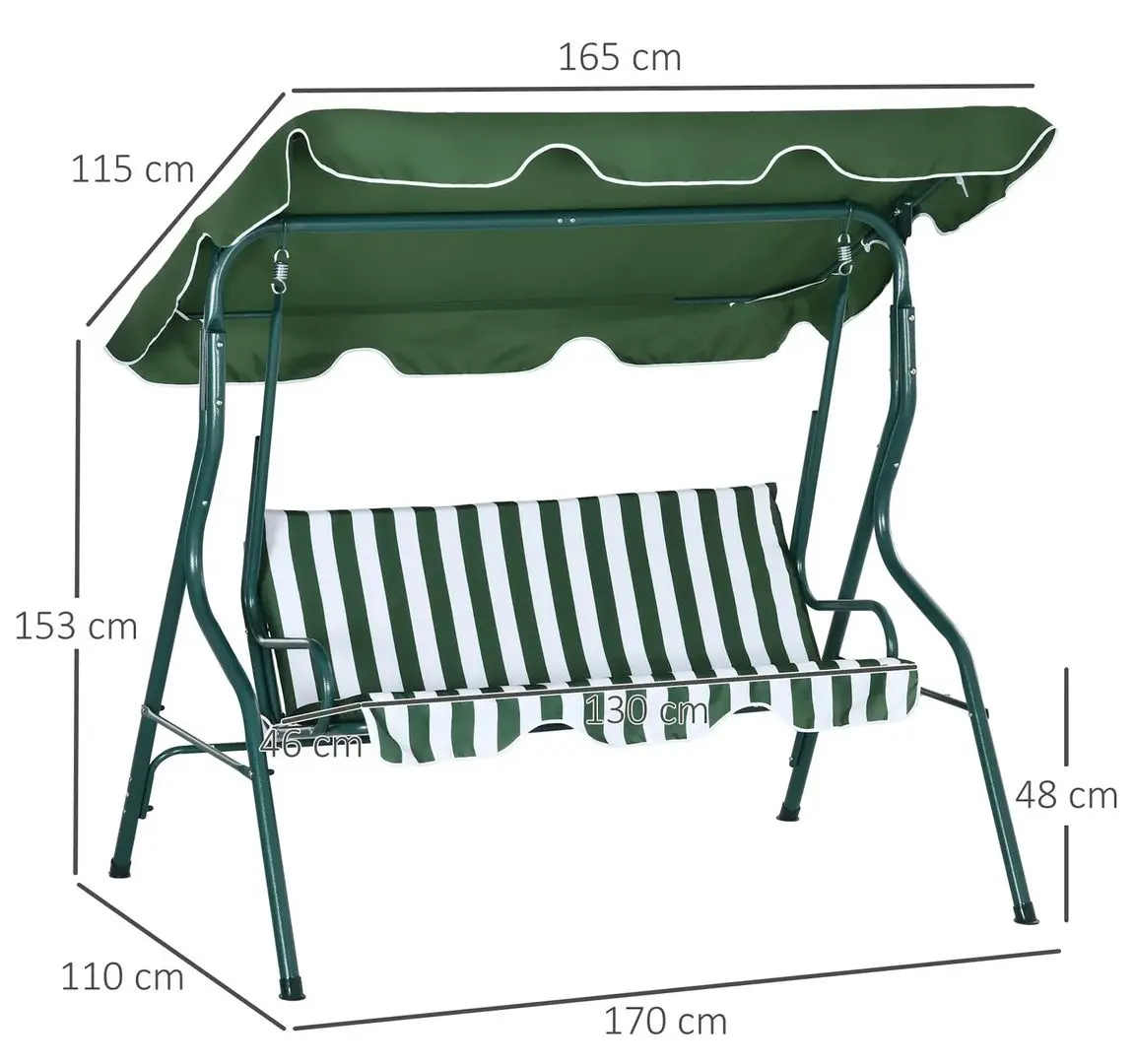 Scaun balansoar Outsunny 84A-118V01GN (Green)