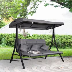 Скамья-качели с тентом Outsunny 84A-139 (Grey)