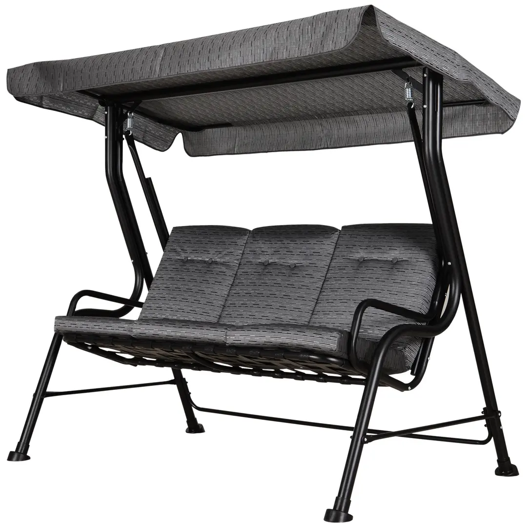 Scaun balansoar cu tent Outsunny 84A-140BK (Black)