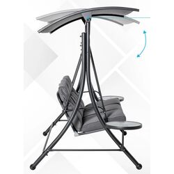 Scaun balansoar Outsunny 84A-162 (Grey/Black) Thumb