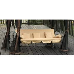 Скамья-качели с тентом Outsunny 84A-182 (Beige/Dark Brown) Thumb