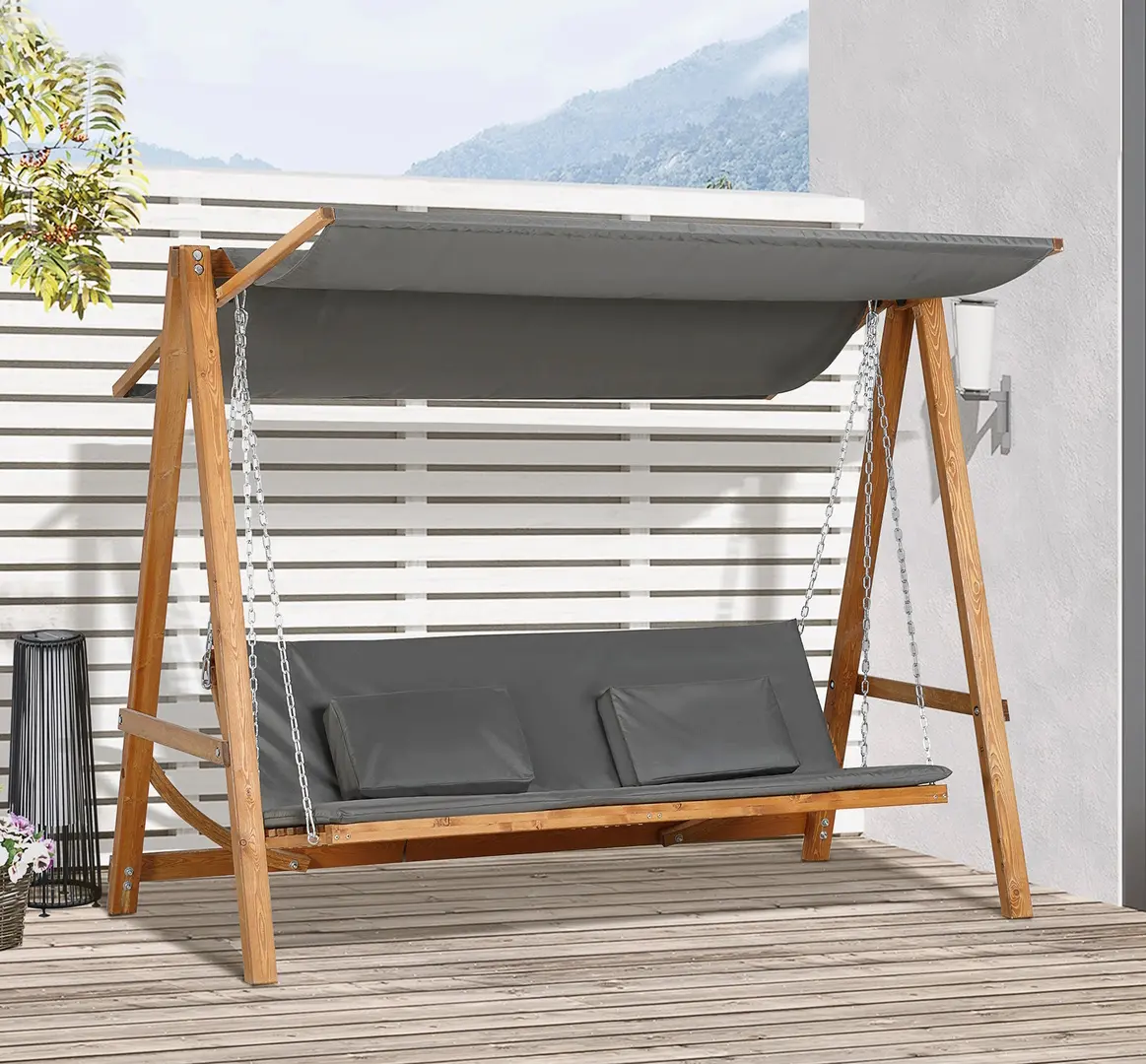 Scaun balansoar cu tent Outsunny 84A-239 (Grey)