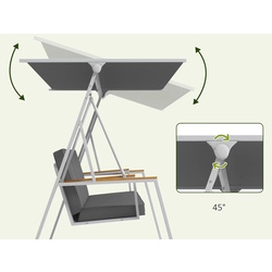 Скамья-качели с тентом Outsunny 84A-315V00CG (Grey) Thumb