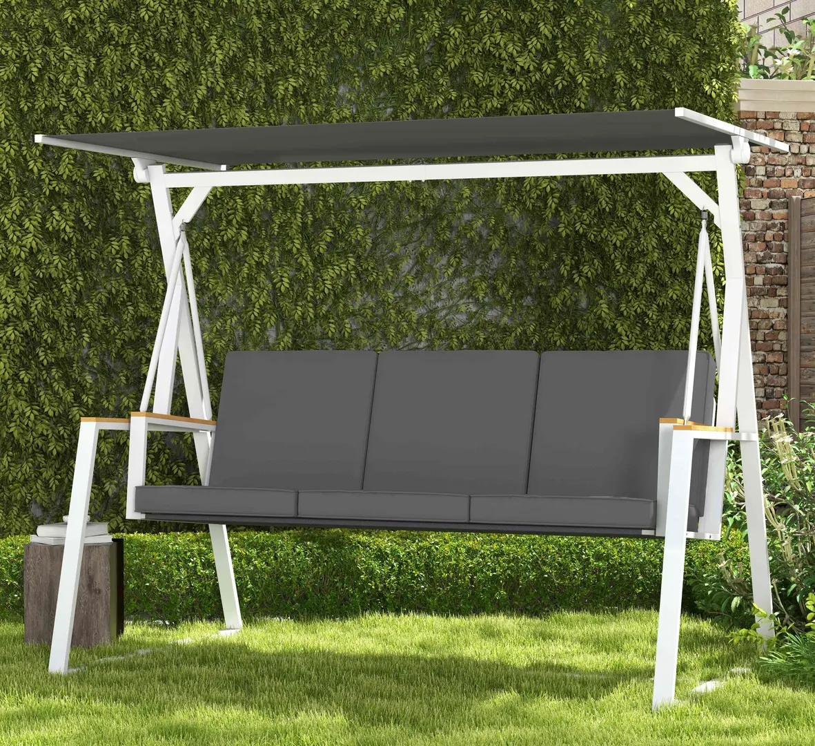 Скамья-качели с тентом Outsunny 84A-315V00CG (Grey)