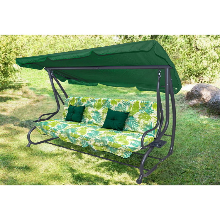 Скамья-качели с тентом Ramiz 8011 Palm Leaves (Green)