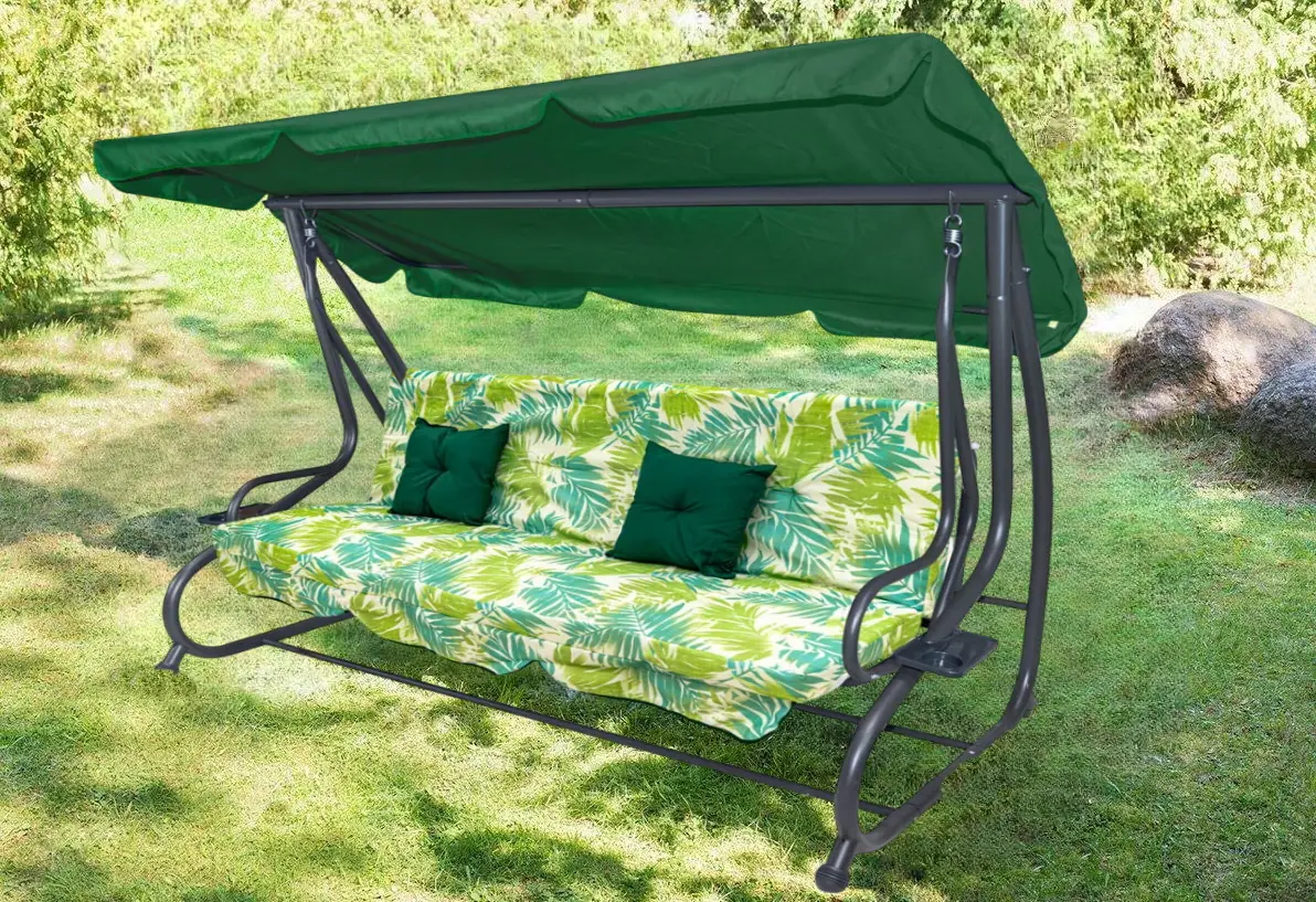 Scaun balansoar Ramiz 8011 Palm Leaves (Green)