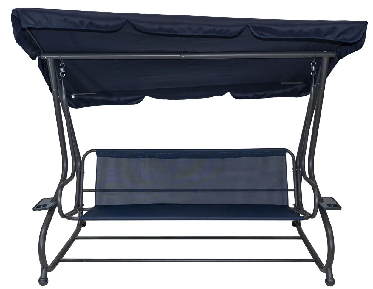 Скамья-качели с тентом Ramiz 8011 Pattern Leaves (Navy Blue)
