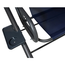 Скамья-качели с тентом Ramiz 8011 Pattern Leaves (Navy Blue) Thumb