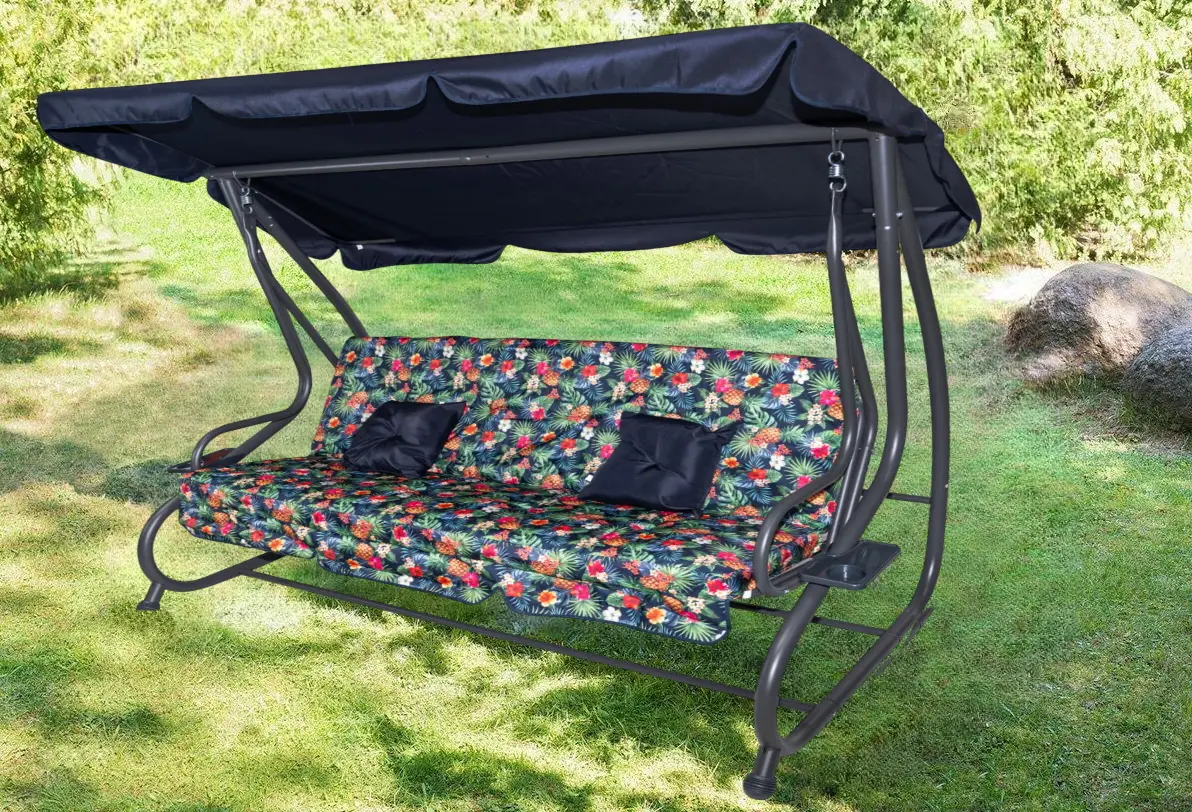 Скамья-качели с тентом Ramiz 8011 Tropic (Blue)