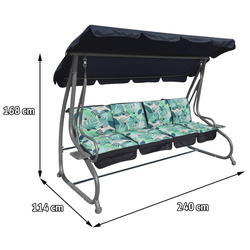 Scaun balansoar Ramiz 8078 (Monstera Leaves) Thumb