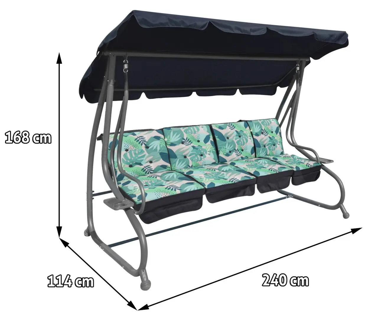 Scaun balansoar Ramiz 8078 (Monstera Leaves)