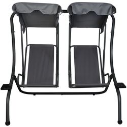 Скамья-качели с тентом Saska Garden Sonic Mosaic (Grey/Blue) Thumb