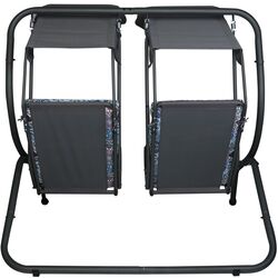 Скамья-качели с тентом Saska Garden Sonic Mosaic (Grey/Blue) Thumb