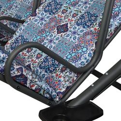 Скамья-качели с тентом Saska Garden Sonic Mosaic (Grey/Blue) Thumb