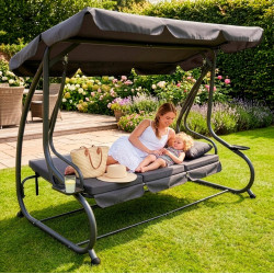 Leagan de gradina Springos GS0026 cu plasa antimosciti (Dark Gray) Thumb