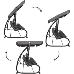 Садовые качели Springos Linda GS0003 (Gray) Thumb