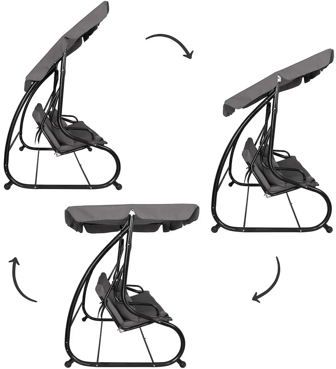 Садовые качели Springos Linda GS0003 (Gray) - 10