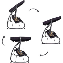 Садовые качели Springos Linda GS0016 (Black) Thumb