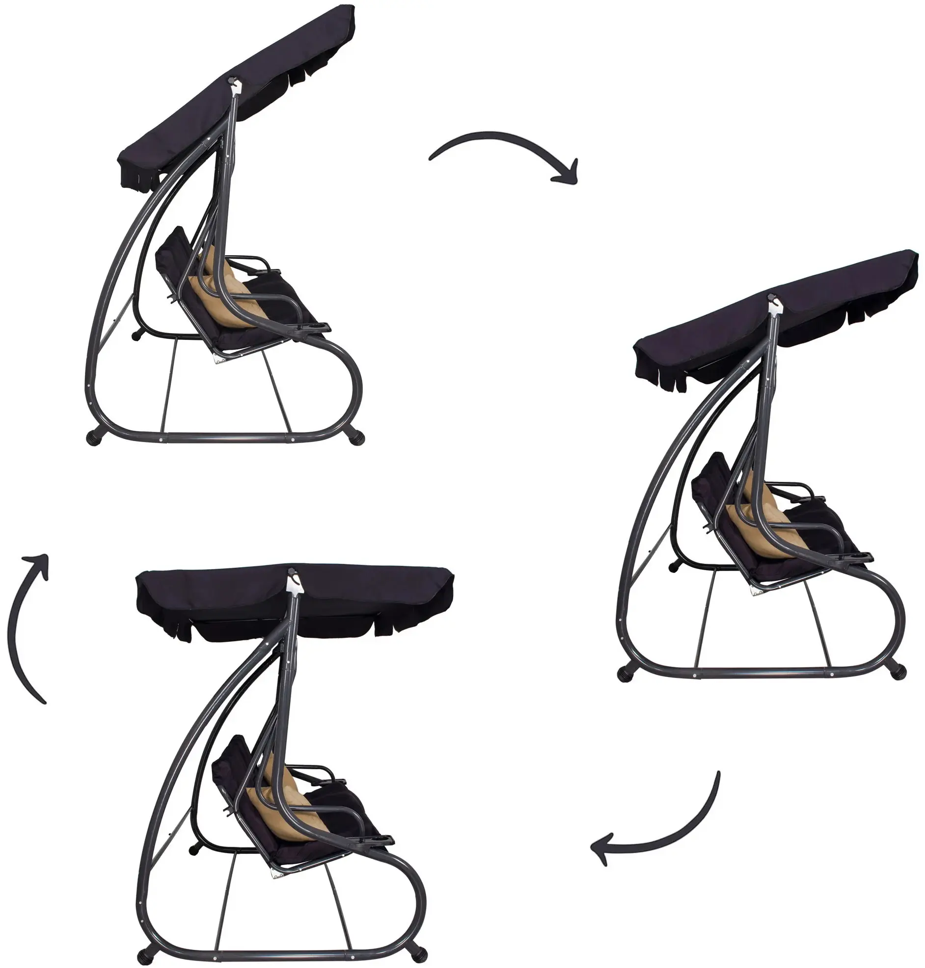 Садовые качели Springos Linda GS0016 (Black) - 4