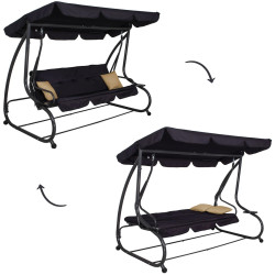 Садовые качели Springos Linda GS0016 (Black) Thumb