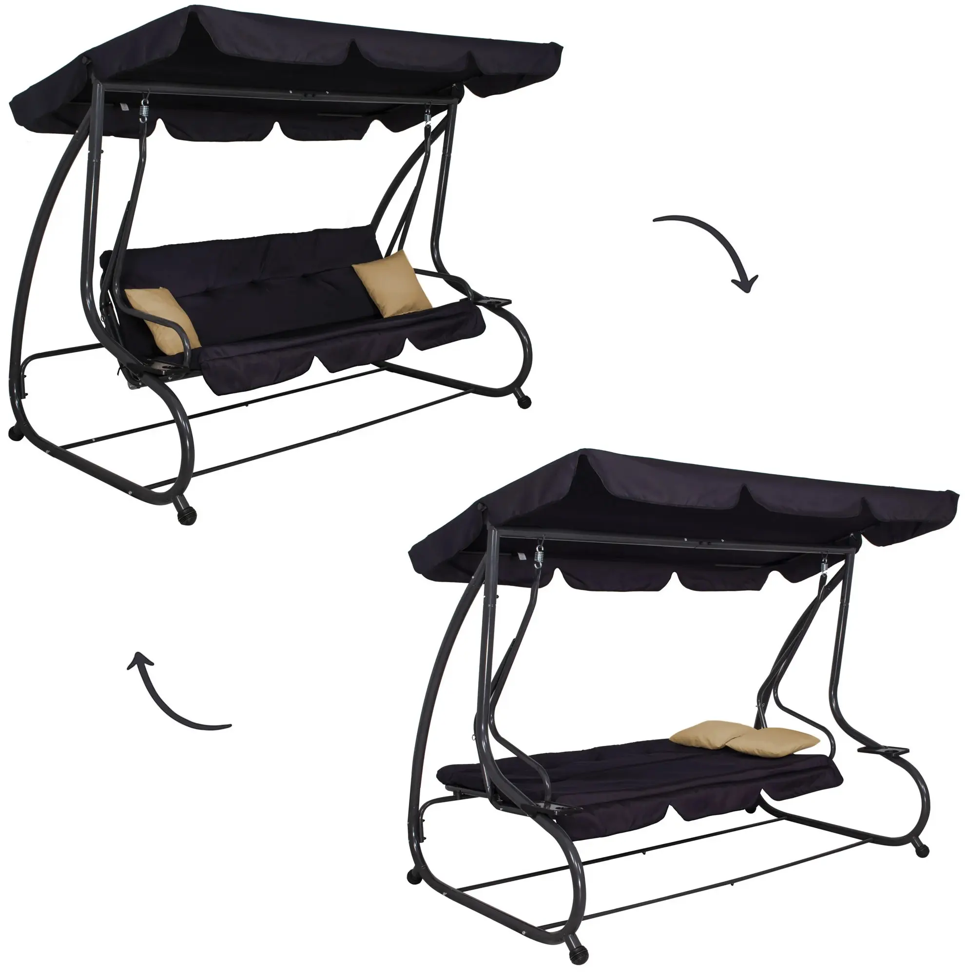 Садовые качели Springos Linda GS0016 (Black) - 9