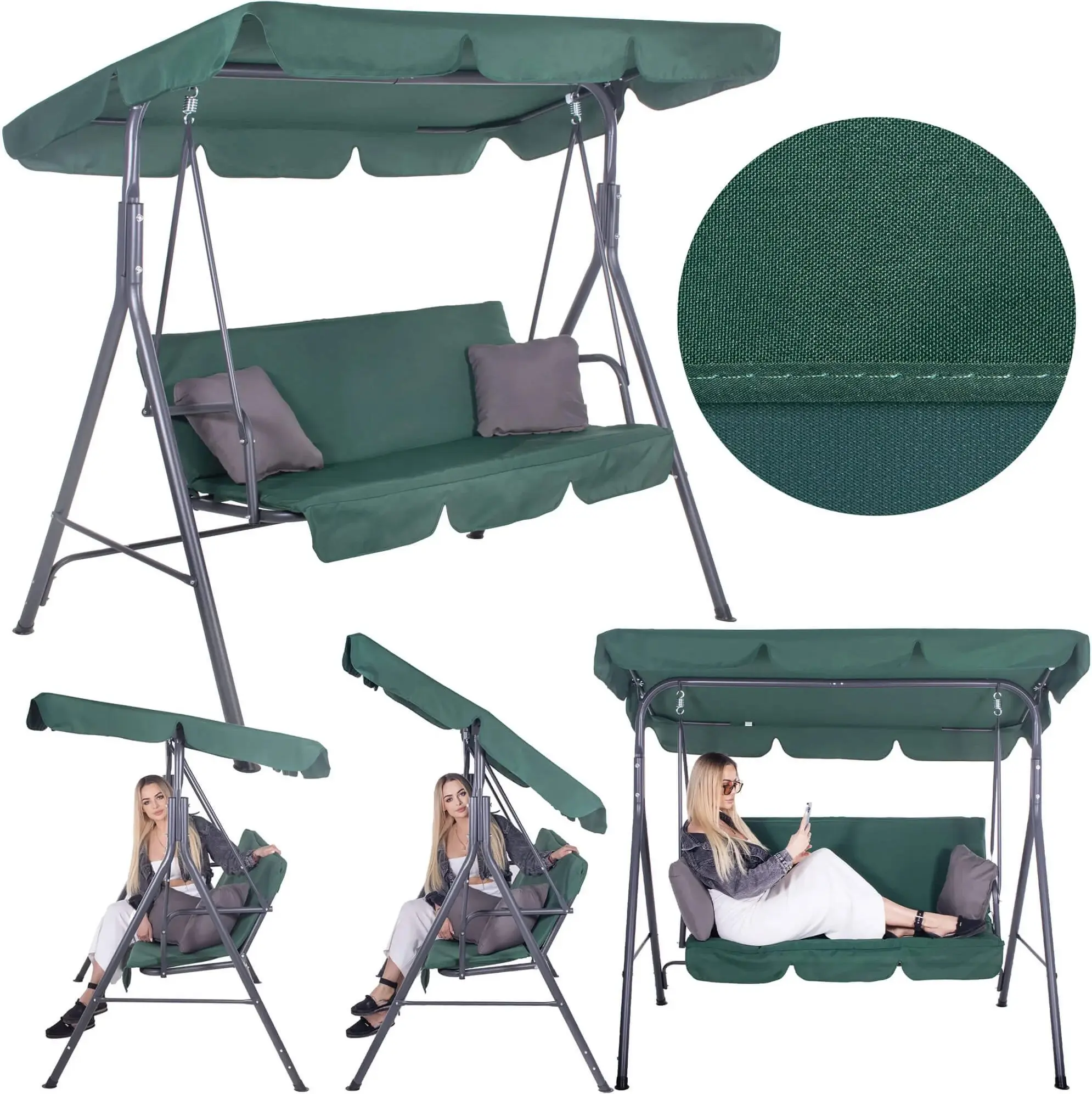 Садовые качели Springos Luna GS0029 (Green) - 5