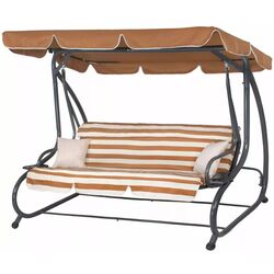 Скамья-качели с тентом Springos Alina GS0017 (Brown) Thumb