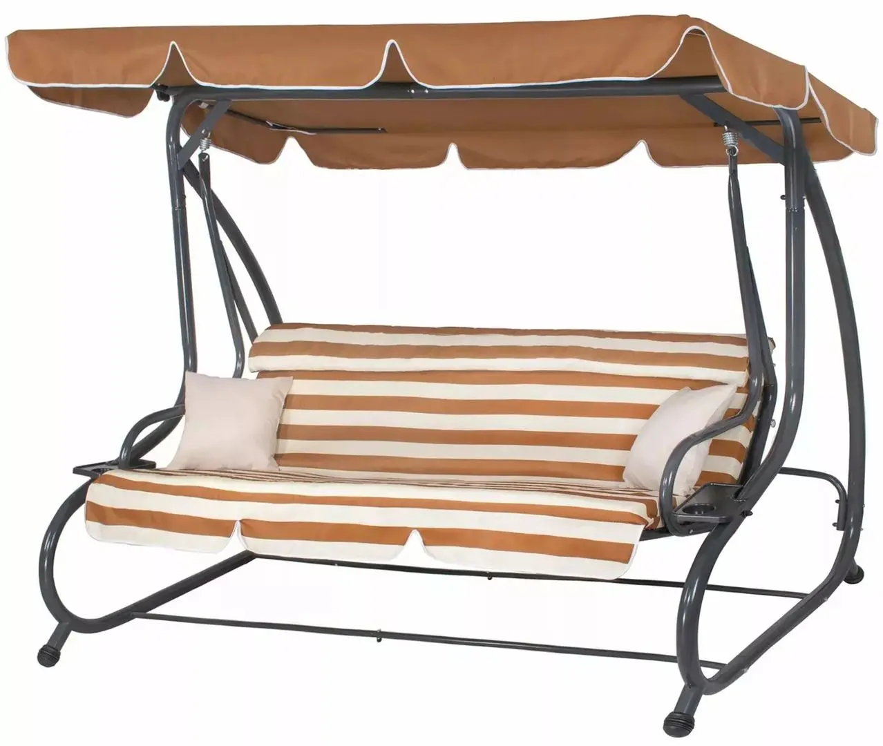 Скамья-качели с тентом Springos Alina GS0017 (Brown) - 3