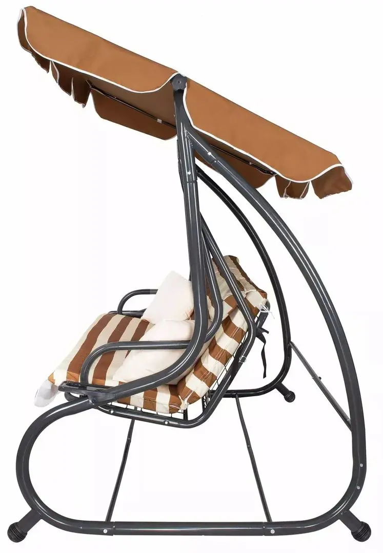 Скамья-качели с тентом Springos Alina GS0017 (Brown) - 4