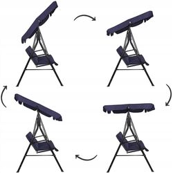 Скамья-качели с тентом Springos Luna (Blue) Thumb