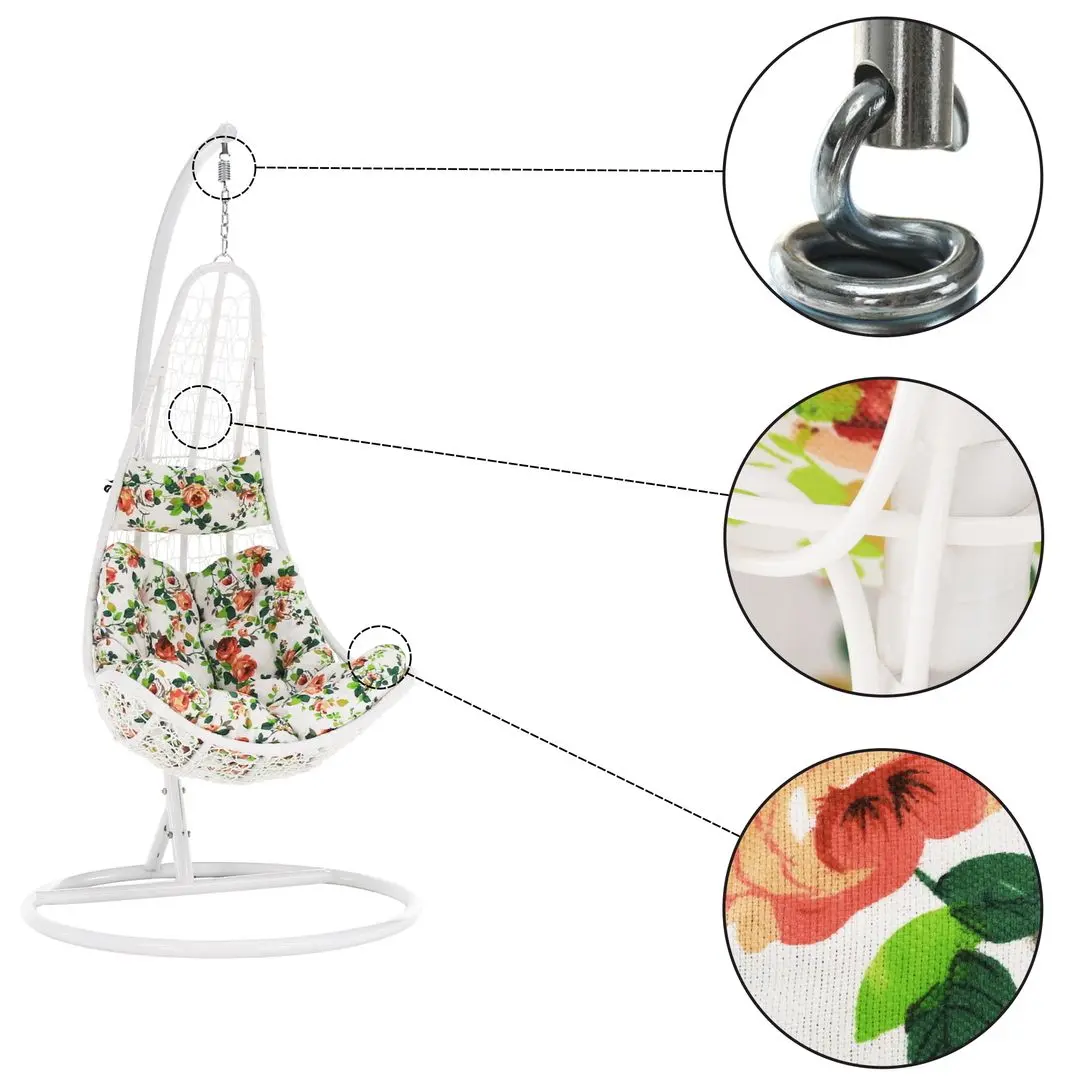 Кресло Tempo Kondela Kalea 2 New (White/Flowers)