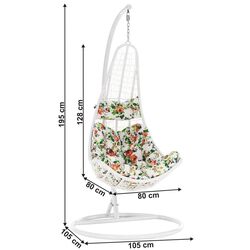 Кресло Tempo Kondela Kalea 2 New (White/Flowers) Thumb