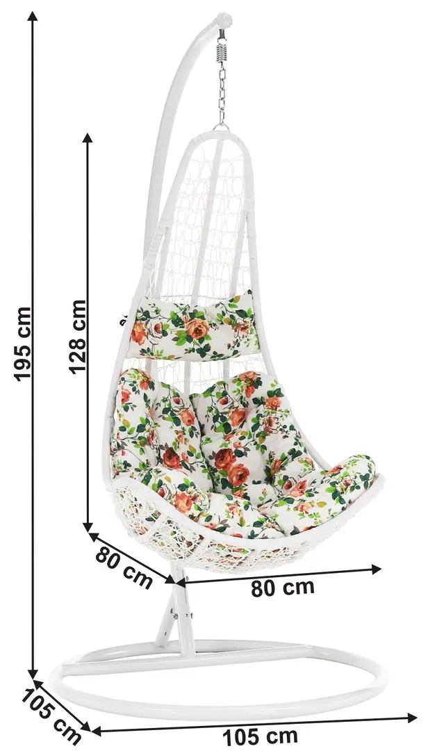 Кресло Tempo Kondela Kalea 2 New (White/Flowers)