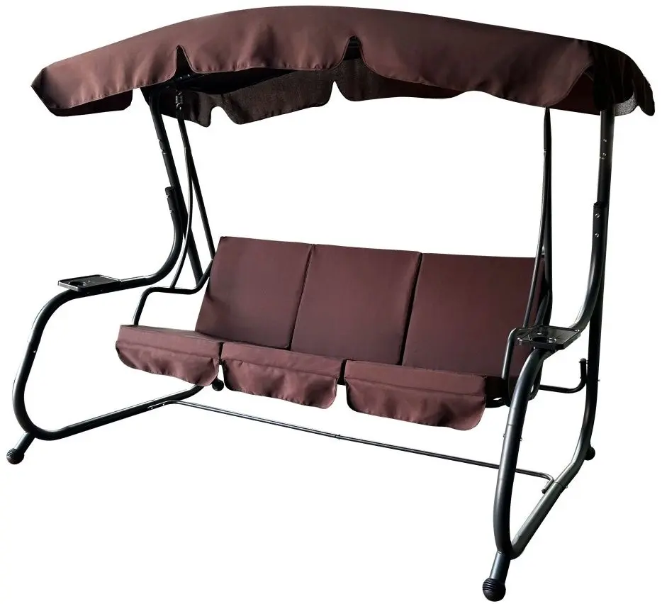 Скамья-качели с тентом Tempo Kondela Eilana (Brown/Dark Grey)