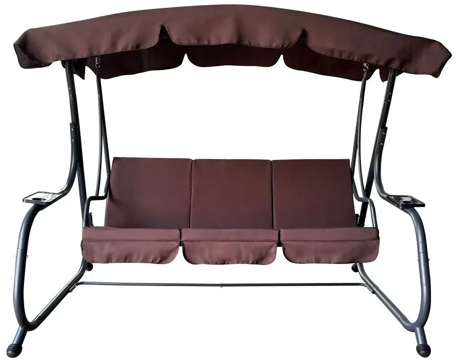 Скамья-качели с тентом Tempo Kondela Eilana (Brown/Dark Grey)