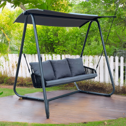 Скамья-качели с тентом Tempo Kondela Jaira (Gray/Dark Gray)