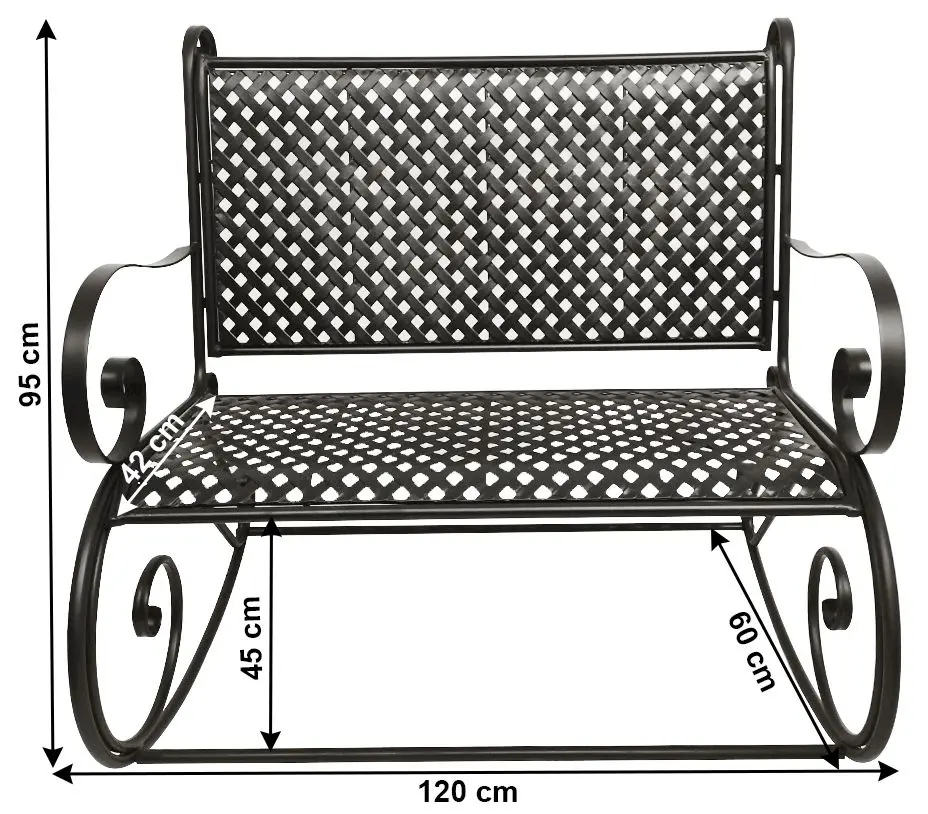 Скамья-качалка Tempo Kondela Magina (Black)