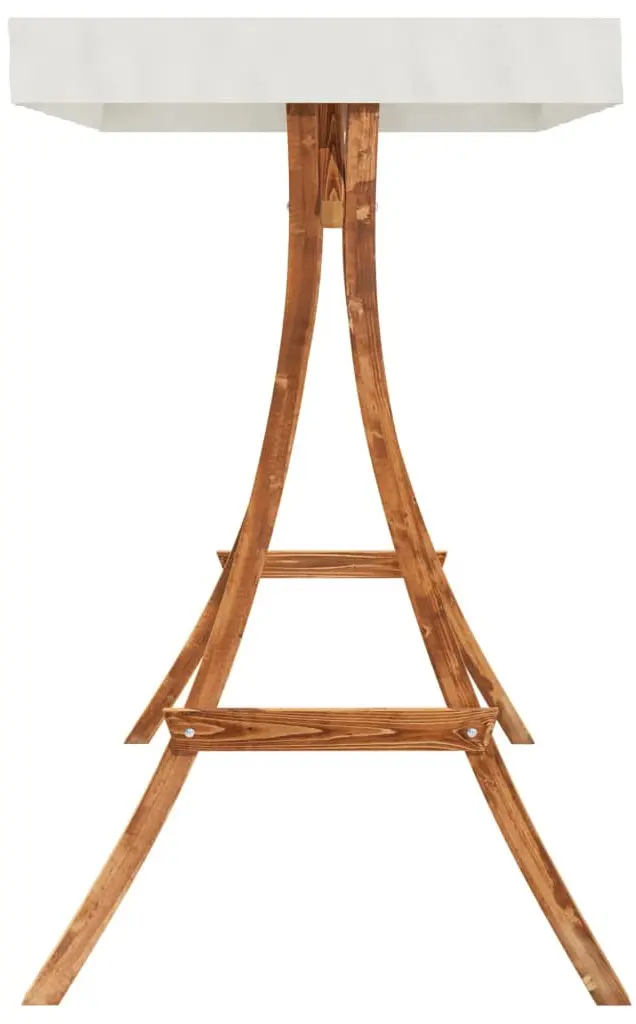 Садовые качели с тентом VidaXL 3200625 (Natural/Cream) - 7