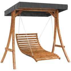 Садовые качели с тентом VidaXL 3200626 (Natural/Anthracite) Thumb