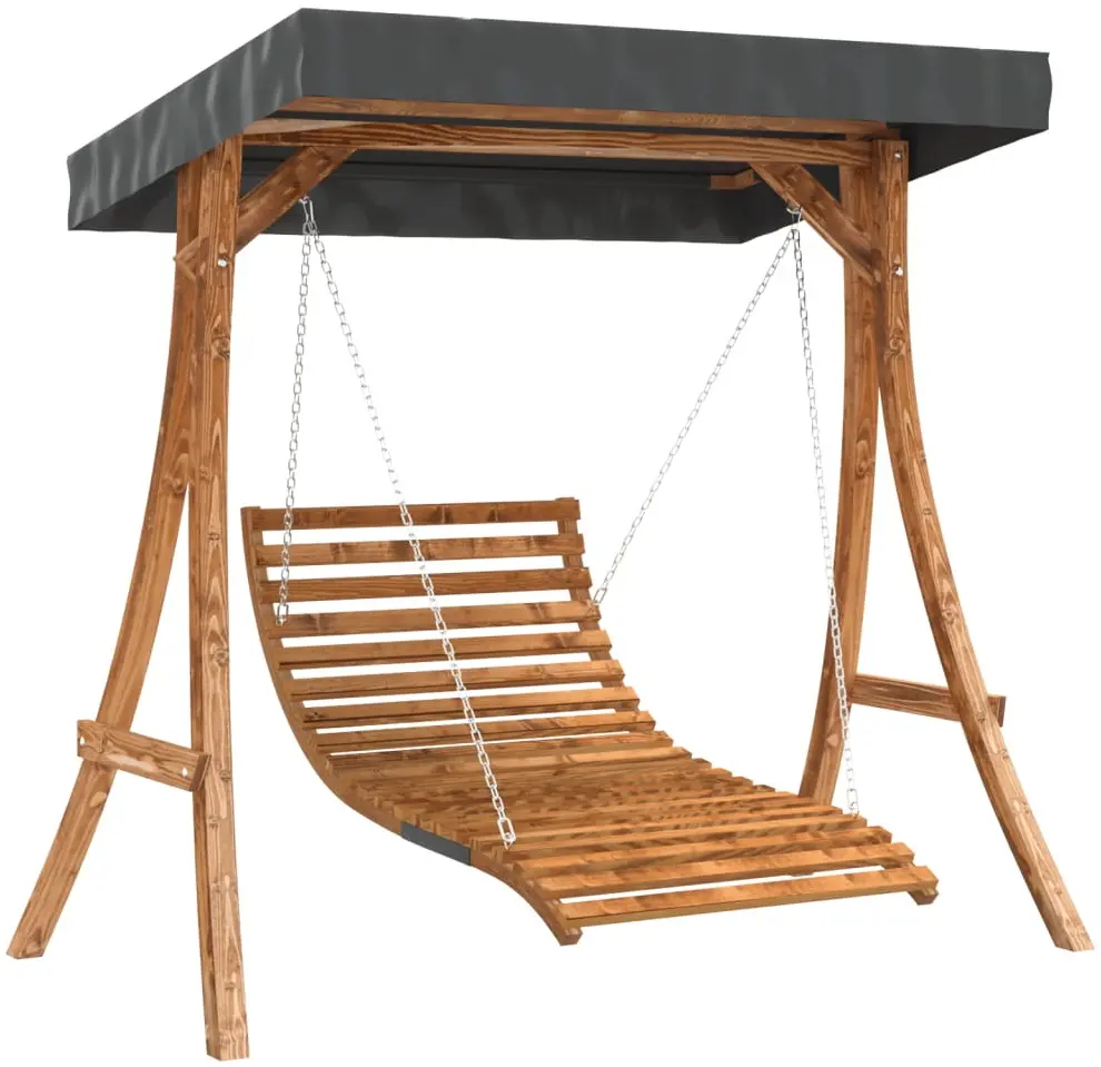 Садовые качели с тентом VidaXL 3200626 (Natural/Anthracite) - 2