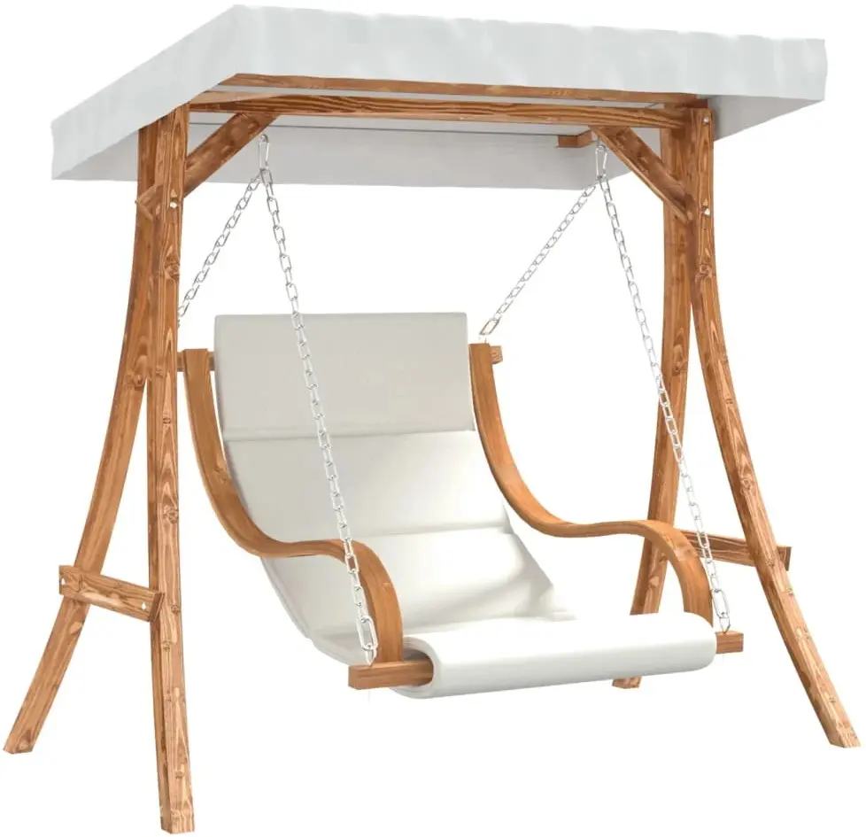 Садовые качели с тентом VidaXL 3200629 (Natural/Cream) - 2