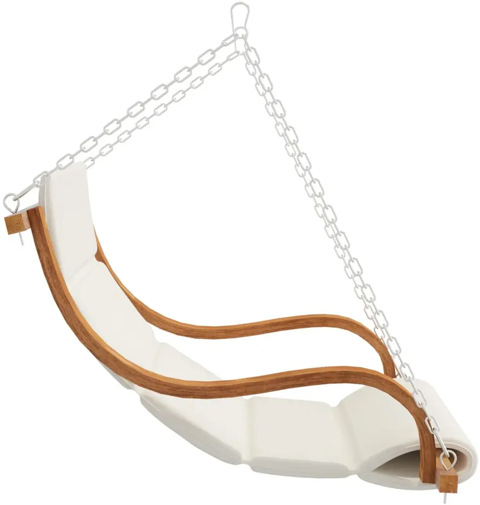 Садовые качели с тентом VidaXL 3200629 (Natural/Cream) - 4