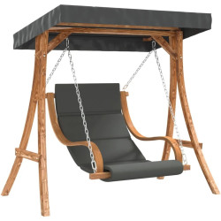 Садовые качели с тентом VidaXL 3200630 (Natural/Anthracite) Thumb