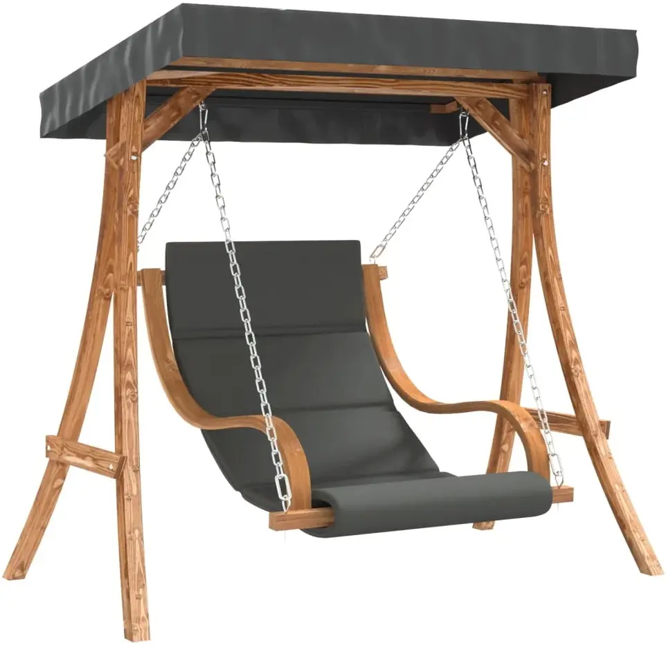 Садовые качели с тентом VidaXL 3200630 (Natural/Anthracite) - 2