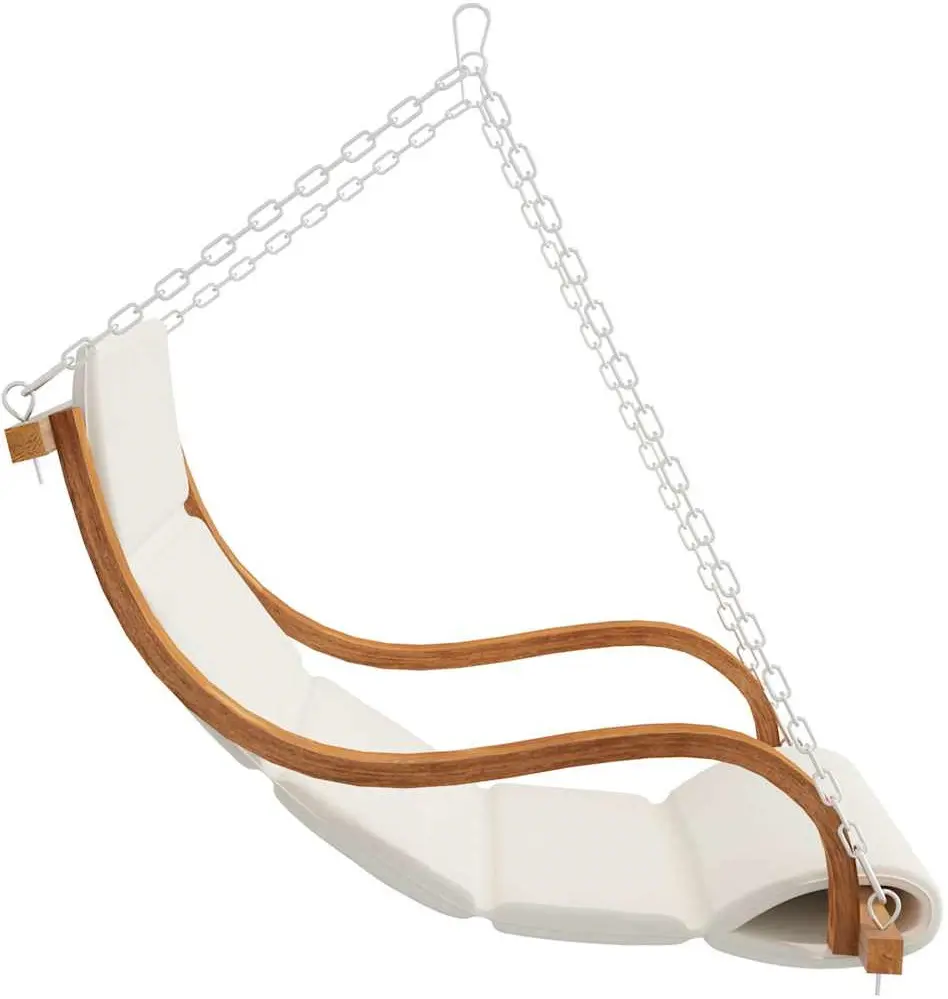 Садовые качели VidaXL 313941 (Cream/Natural) - 4