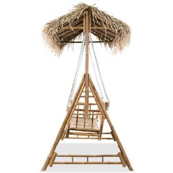 Скамья-качели с навесом VidaXL 43712 (Natural) Thumb