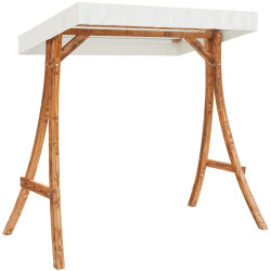 Скамья-качели с тентом VidaXL 3200627 (Natural/Cream) Thumb