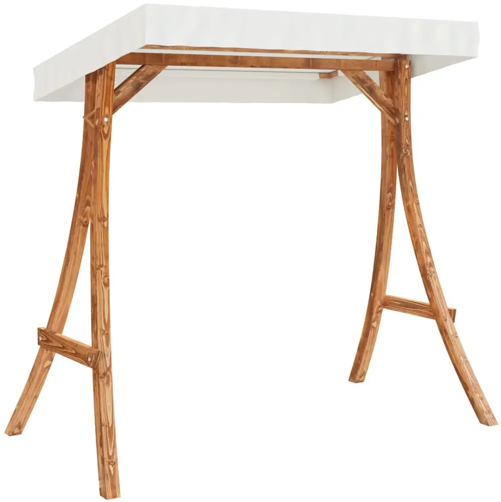 Скамья-качели с тентом VidaXL 3200627 (Natural/Cream) - 4