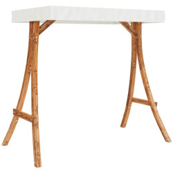 Скамья-качели с тентом VidaXL 3200627 (Natural/Cream) Thumb