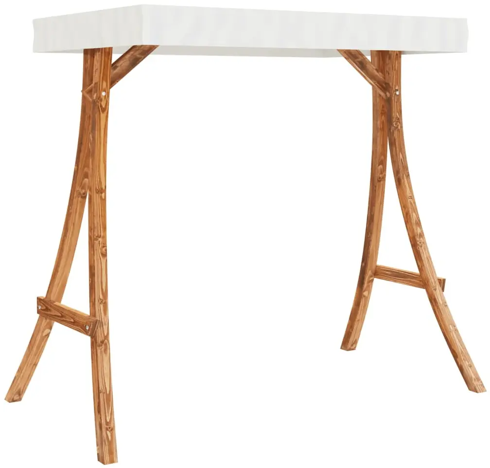 Скамья-качели с тентом VidaXL 3200627 (Natural/Cream) - 5